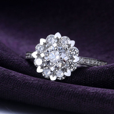 Anillo de Compromiso y Matrimonio en Oro 18K con Diamante y Circonita - Image 2