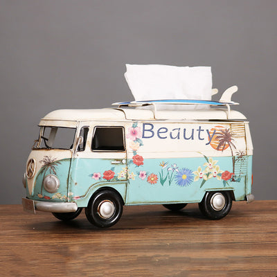 Organizador de Pañuelos Autobús Floral Retro - Decoración del Hogar