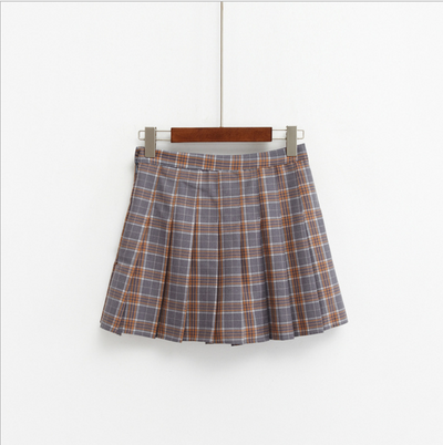 Falda Escocesa de Cintura Alta Estilo Británico Colegiala - Image 6