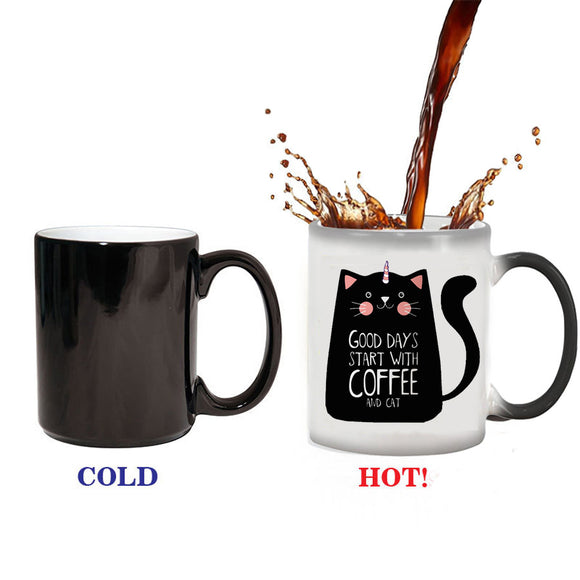 Taza Térmica Gato que Cambia de Color