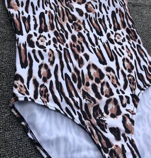 Traje de Baño Estampado Leopardo Siamés - Image 10