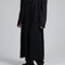 Abrigo Largo Cruzado Oversized en Negro