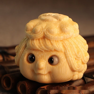 Figura de Sapo Dorado Tallada en Bamboo Macizo - Adorno Princesa de la Fortuna - Image 10