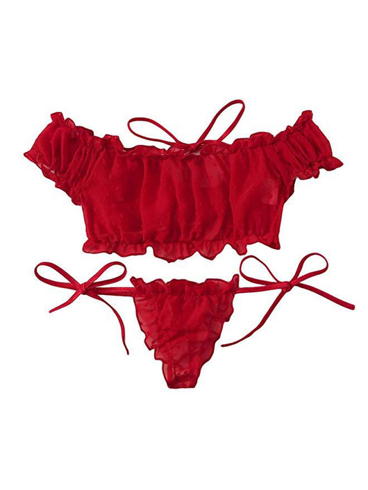 Conjunto de Lencería Sexy con Encaje y Diseño Dividido - Image 26