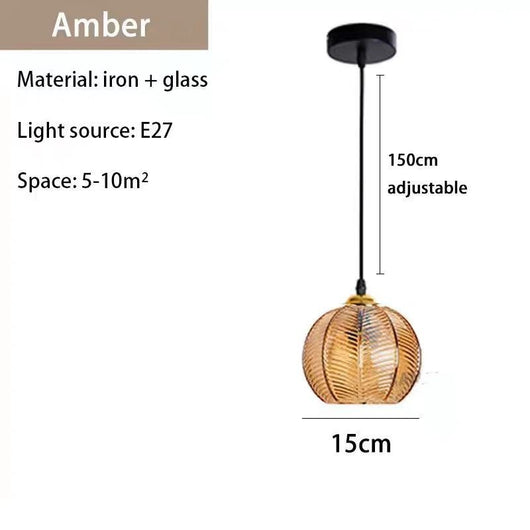 Lámpara Colgante de Cristal con Patrón de Hojas para Dormitorio - Image 14