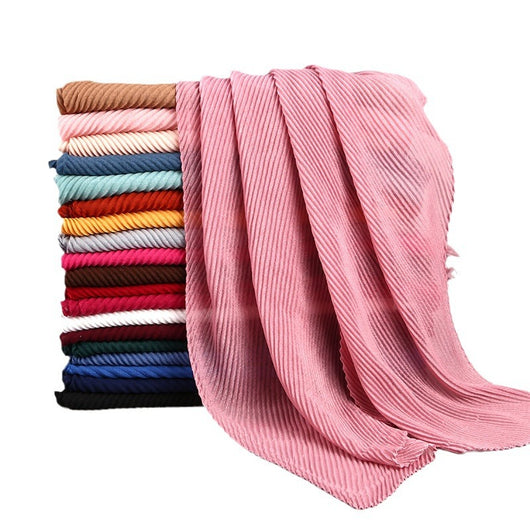 Pañuelo Plisado de Algodón Twill para Mujer - Versátil y Elegante - Image 3
