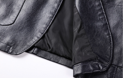 Chaqueta de Cuero PU Casual para Hombre Joven y Adulto - Image 7