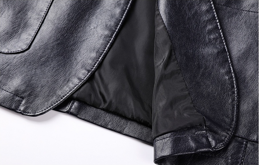 Chaqueta de Cuero PU Casual para Hombre Joven y Adulto - Image 7