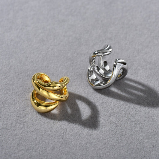 Arete Minimalista Multicapa para Cartílago - Clip Elegante Estilo Francés