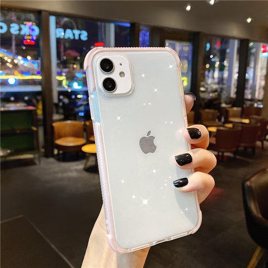 Funda Transparente Bicolor con Brillo para iPhone 11 Pro - Image 5
