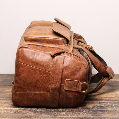 Bolsa de Viaje Retro en Cuero Nubuck - Image 15