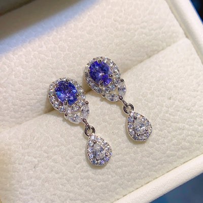 Aretes de Tanzanita Natural para Mujer - Elegancia y Sofisticación - Image 4