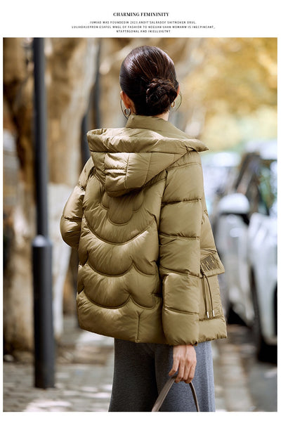 Abrigo de Algodón Acolchado con Capucha para Mujer Adulta - Image 13