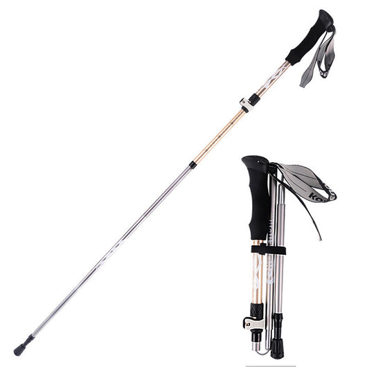 Bastones de Trekking Plegables de Aluminio con Cierre Externo - 5 Secciones Portátiles - Image 11