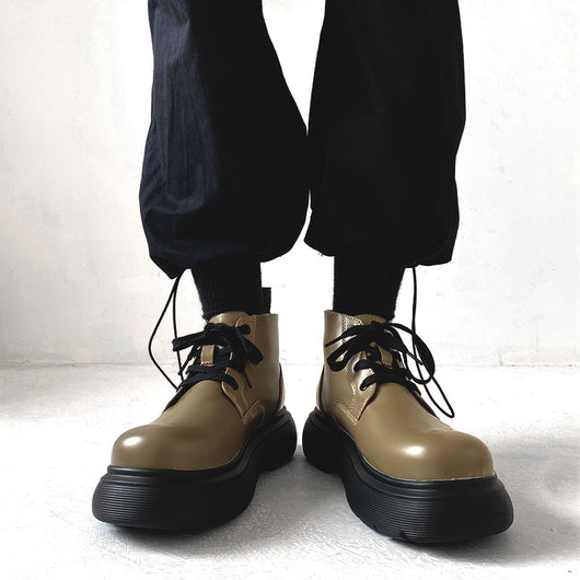 Botas Martin Retro Japonesas con Suela Gruesa y Puntera Voluminosa - Image 5