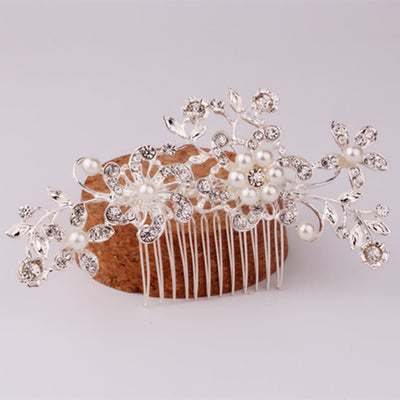 Peine de Novia Perla Diamante Europeo para Accesorios de Boda - Image 3
