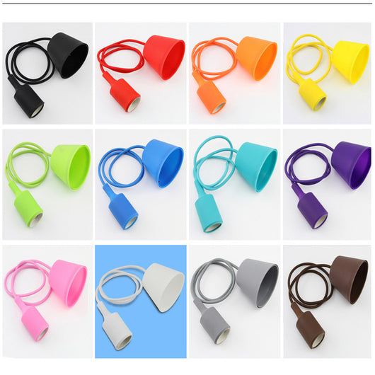 Portalámparas de Silicona Ajustable E27 E26 con Cordón Personalizável - Image 6