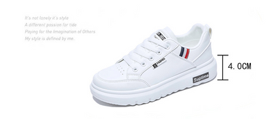 Zapatillas Blancas Deportivas Coreanas Versátiles para Mujer - Image 8
