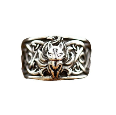 Anillo de Acero Inoxidable con Diseño Retro de Zorro para Hombre - Image 7