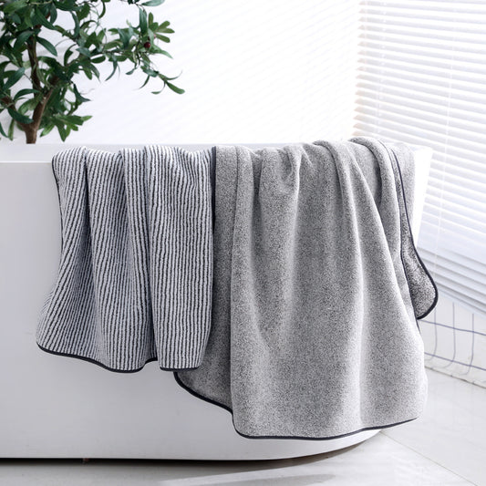 Toalla de Baño Absorbente de Fibra de Coral Gruesa con Carbón de Bambú Antibacteriano