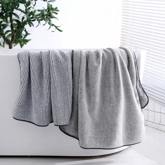 Toalla de Baño Absorbente de Fibra de Coral Gruesa con Carbón de Bambú Antibacteriano