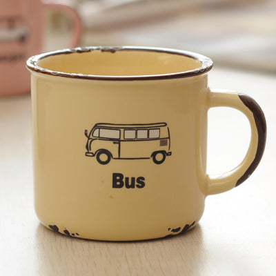 Taza de Viaje Esmaltada con Diseño de Auto - Taza de Café Térmica para Aventuras - Image 7