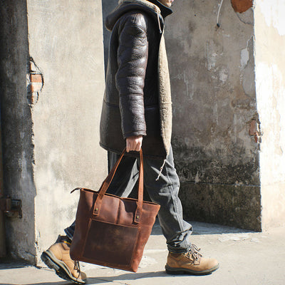 Bolso de Cuero Genuino para Hombre y Mujer - Estilo Casual - Image 9