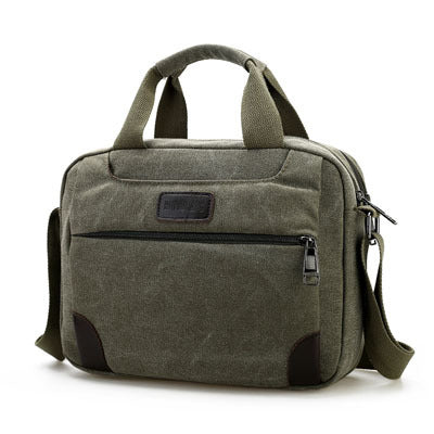 Bolsa de Lona para Hombre Estilo Retro - Maletín Casual con Múltiples Compartimentos - Image 18