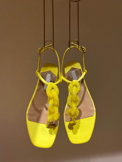 Sandalias Planas con Cristales de Cuentas para Mujer - Image 7