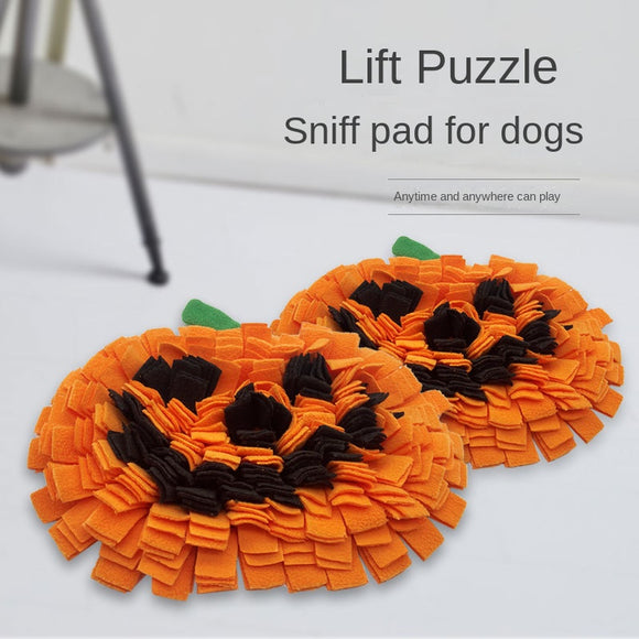 Tapete Olfativo para Perros Diseño Calabaza - Enriquecimiento Mental y Control de Velocidad