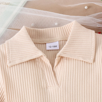 Conjunto Elegante de Otoño e Invierno para Niñas con Falda Plisada de Manga Larga - Image 3