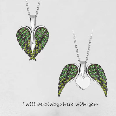 Collar Alas de Ángel con Corazón de Circonia para Mujer - Image 8
