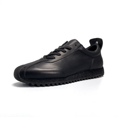 Zapatos Casuales de Cuero Genuino para Hombre - Diseño Simple en Negro - Image 5