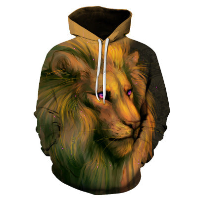 Sudadera Estampado Lobo 3D para Hombre - Image 8