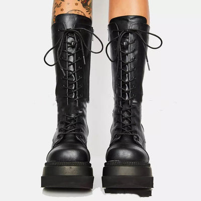 Botas Knight de Suela Gruesa con Cordones - Image 4