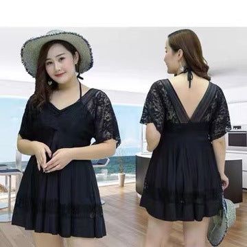 Traje de Baño Tipo Falda Suelta Conservador con Cobertura Abdominal - Image 4
