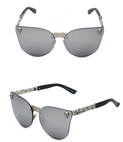 Gafas de Sol Góticas Reflectantes con Marco Metálico Grande - Estilo Personalidad - Image 6