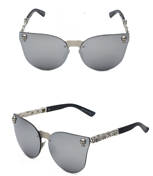 Gafas de Sol Góticas Reflectantes con Marco Metálico Grande - Estilo Personalidad - Image 6