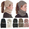 Gorro Tejido Multifuncional con Bufanda Integrada para Mujer - Protección Térmica Invierno
