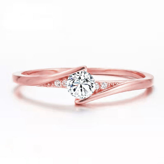 Anillo de Compromiso Dorado en Aleación, Diseño Redondo - Image 11