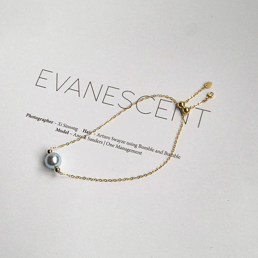 Pulsera de Oro 14K con Perla de Agua Marina y Cáñamo Natural - Image 5