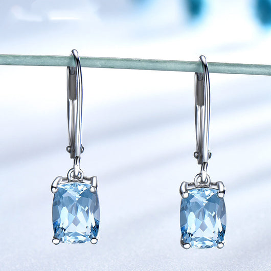 Aretes Colgante de Topacio en Plata 925 para Dama - Image 3