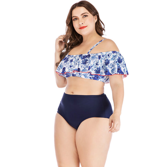 Traje de Baño Estampado Talla Grande para Mujer