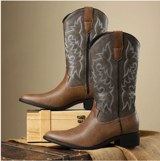 Bota Retro Alta con Bordado para Hombre - Image 12