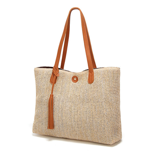 Bolsa de Playa de Rafia Elegante - Image 3