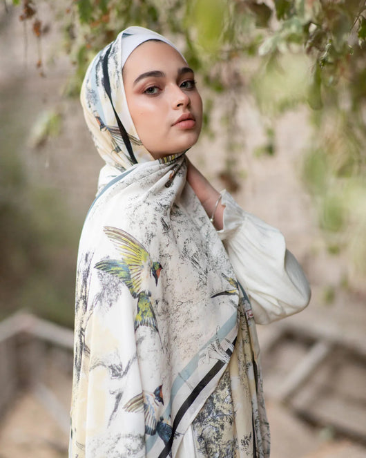 Pañuelo Hijab de Satén Estampado - Image 51