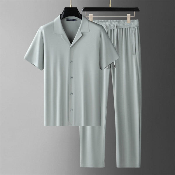 Conjunto Casual de Seda de Hielo para Hombre