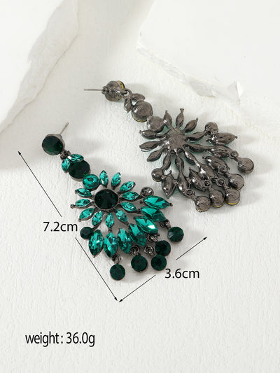 Aretes de Cristal Lujo Geométricos con Gota de Agua - Image 12