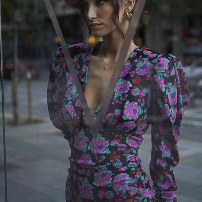 Vestido Estampado Retro con Diseño Exclusivo para Mujer