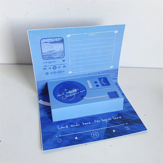 Tarjeta de Felicitación Estereoscópica con Fonógrafo - Regalo Creativo - Image 8